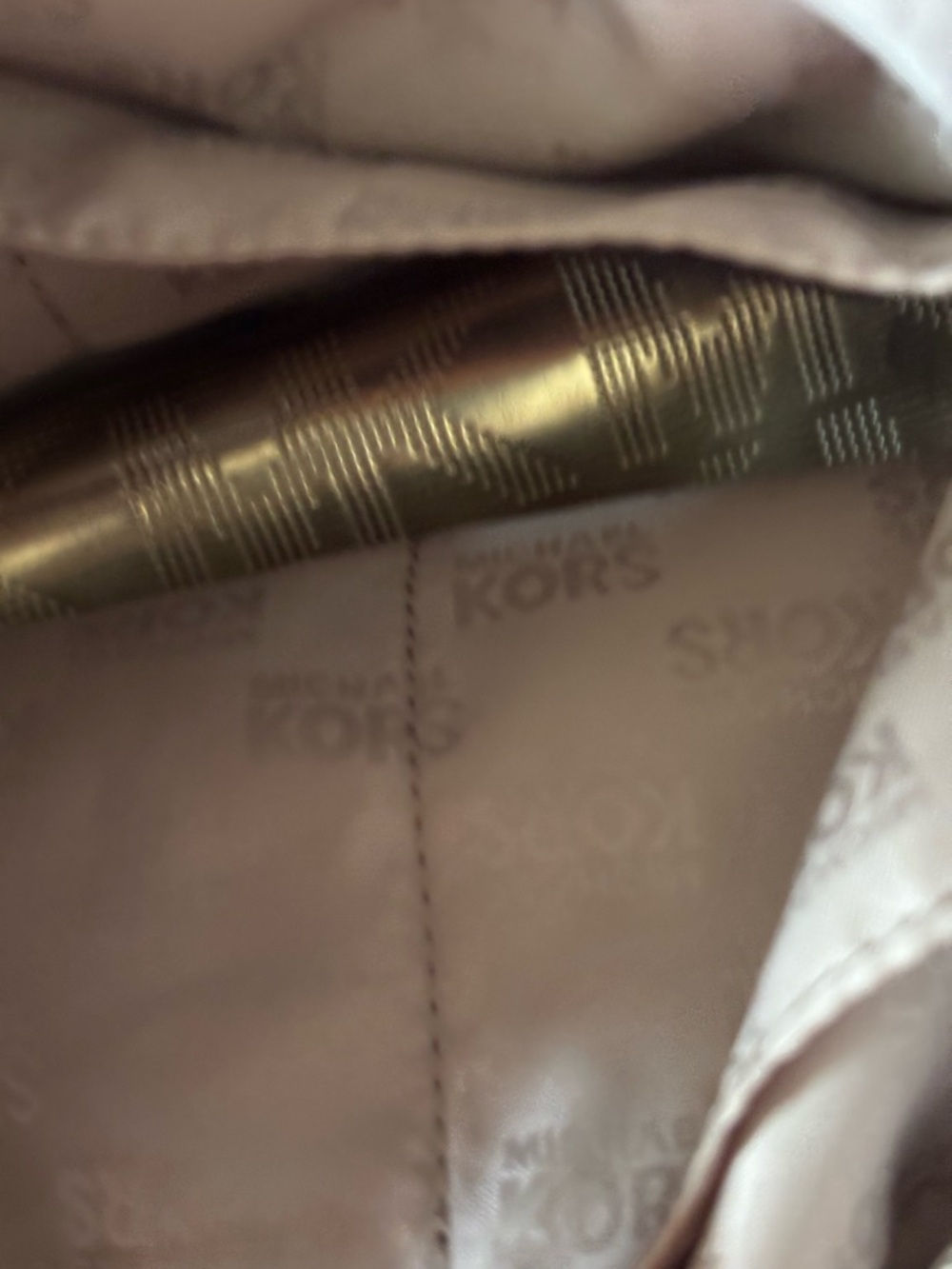 Michael Kors Metallic Gold Hobo Shoulder Bag - Picture 10 of 16